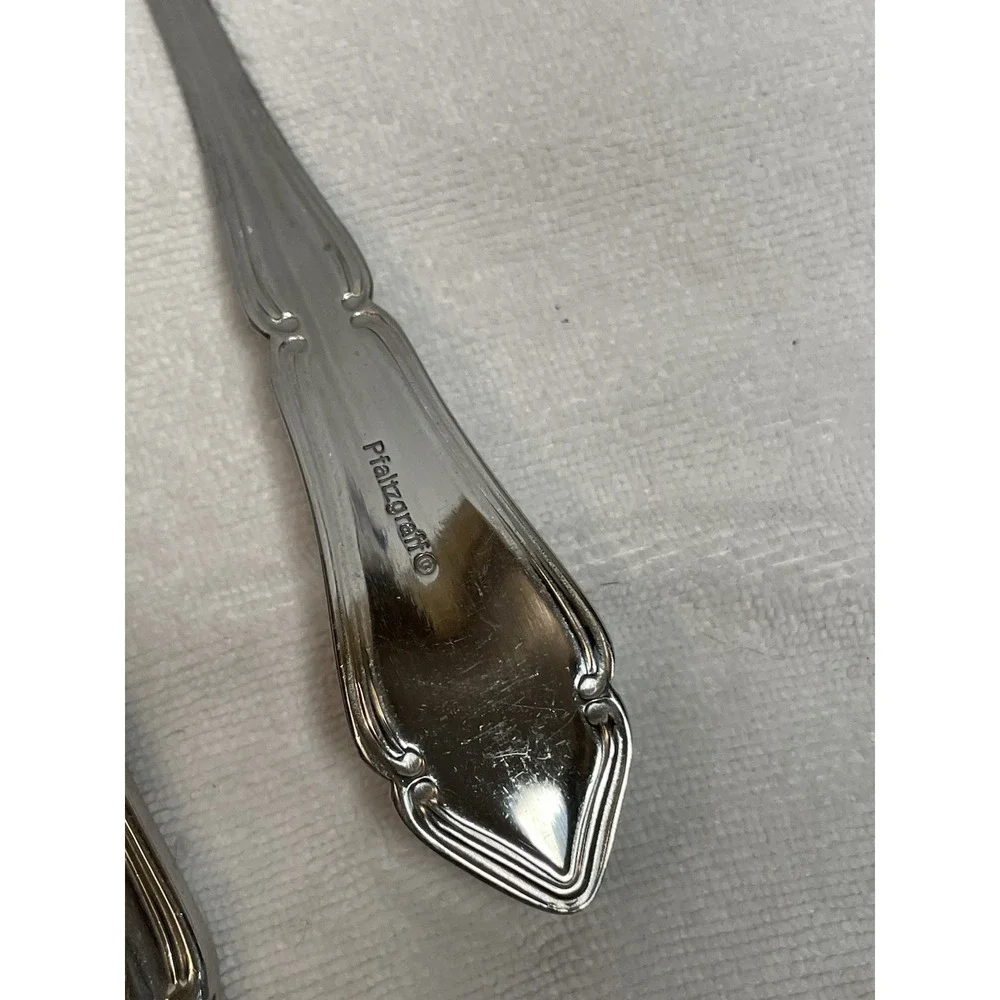Pfaltzgraff Silverware 4 Dinner Knives Fork Stainless Flatware‎ Replacements